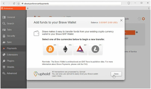 Brave Wallet Basic Attention Token Wallets