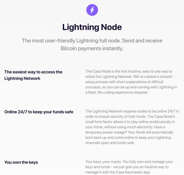 Casa Lightning Netzwerkknoten