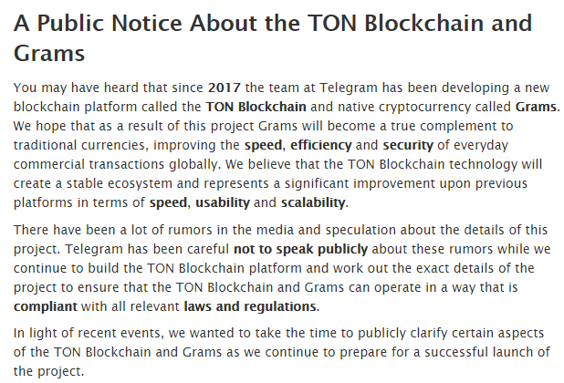 TON Blockchain Post чрез Telegram Twitter